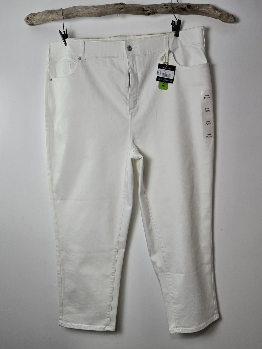 Eddie Bauer High-Rise Crop, Voyager Demin White Women's Stretch Jeans